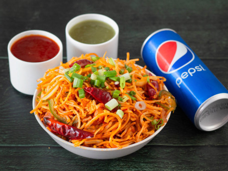 Szechwan Chicken Noodle With Pepsi Coke