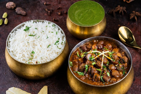 Chole Rice/Breads Condiments