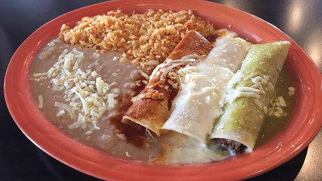 Lunch Enchilada Rice Beans