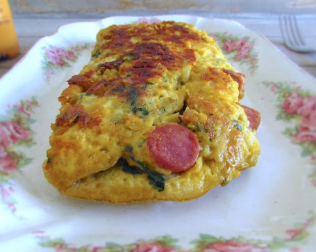 Heavenly Cheese Sausage Omelette