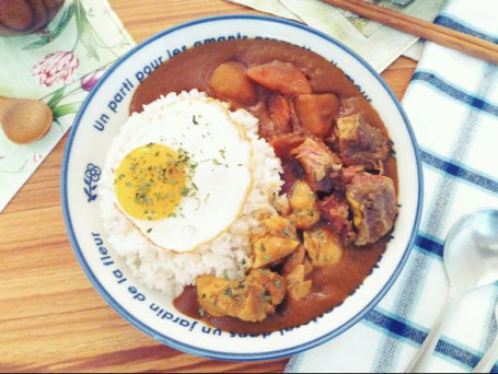 雞牛雙料咖哩飯 Mixed Curry Rice