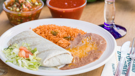 Bean Cheese Burro, Rice Beans