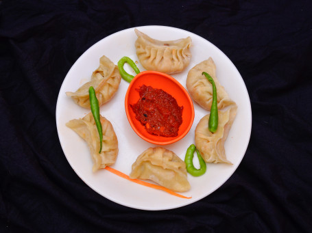 Steam Veg Momos (6 Pieces)