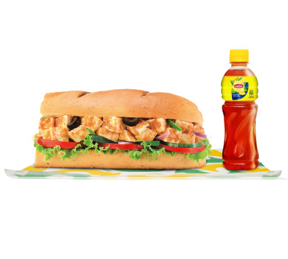 Rs 10 Lipton Ice Tea Pet Bottle( 350 Ml With Veg Sub Combo (15 Cm, 6 Inch