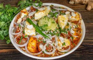 Kadai Paneer. White Thick Gravy Made With Refined Fresh Oil.