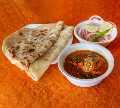 2 Pcs Chicken Masala 2 Mughlai Paratha