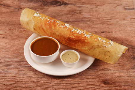 Special Paneer Dosa Served With Sambhar And Nariyal Chutney