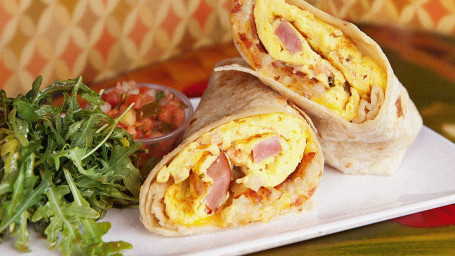 Morgenspeck-Frühstücks-Burrito
