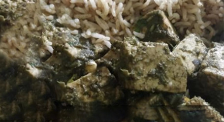 Brown Rice With Coriander Paneer