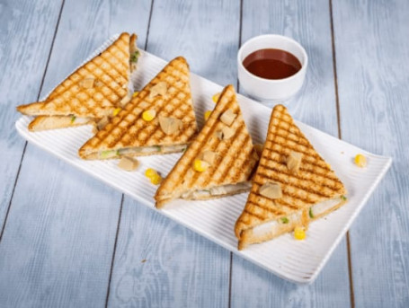 Mushroom Corn Grilled Brown Sandwich (4 Pcs)