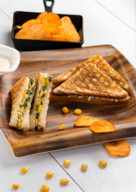 Corn Spinach Cheese Sandwich Grilled