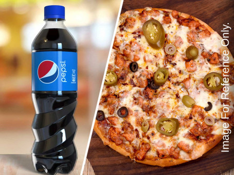 7 Peri Peri Chicken Pizza Pepsi 600 Ml Pet Bottle Bottle