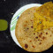 2 Gobhi Paratha Served With Green Chutney