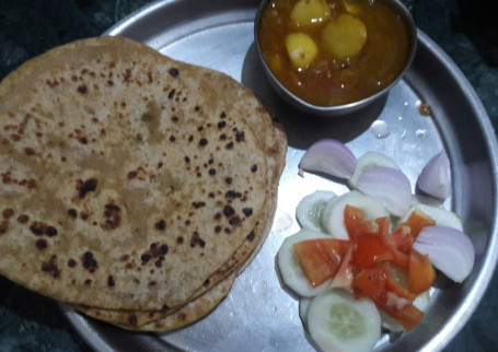 Aalu Sabji 4 Oil Chapati