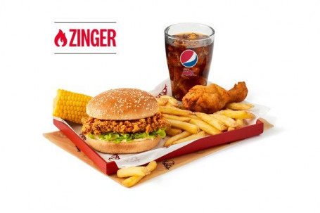 Zinger-Box-Mahlzeit Mit Stück Hühnchen