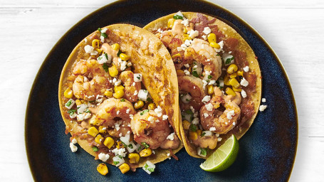 Wildcaught Shrimp And Mexican Street Corn Two Taco Plate