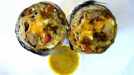 Regelmäßiger Frühstücks-Burrito
