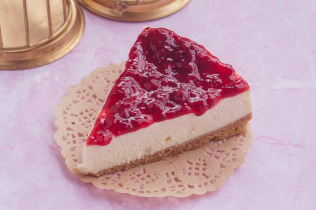 Eggless Raspberry Cheesecake Slice