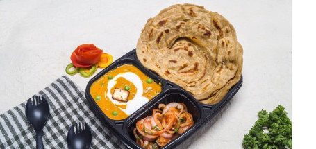 Matar Paneer+ Choice Of Bread/ Rice+ Salad