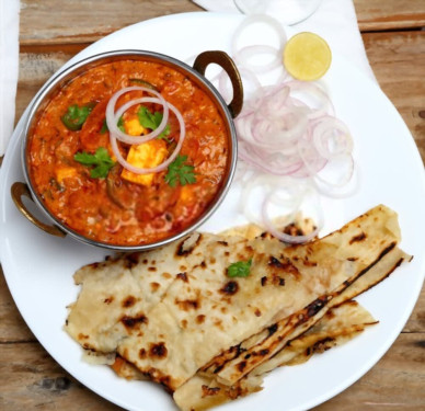 Kadhai Paneer Rice Roti Meal Combo