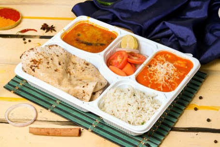 Butter Paneer+Dal Tadka+Jeera Rice+Butter Roti(5 Pieces)+Pickle+Onion Salad (Served With Meal Tray)