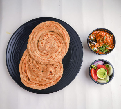 Kadhai Chicken With 02 Laccha Paratha