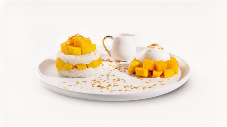 Mango Coconut Sticky Rice With Ice Cream