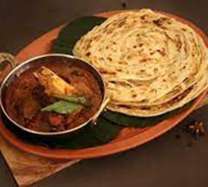 Paratha With Mutton Curry
