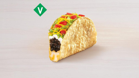 Knusprig Schmelzender Taco Mit Schwarzen Bohnen