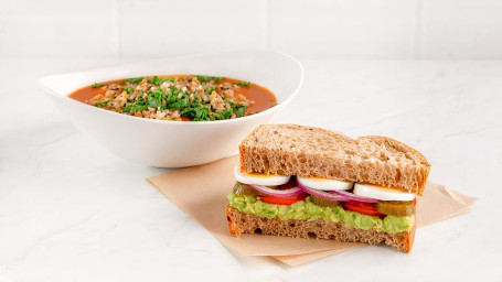 Persönliche Sandwich-Suppen-Kombination
