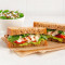 Ganze Sandwich-Beilagensalat-Kombination