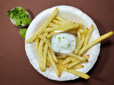 Salted Fries With Cheese Dip