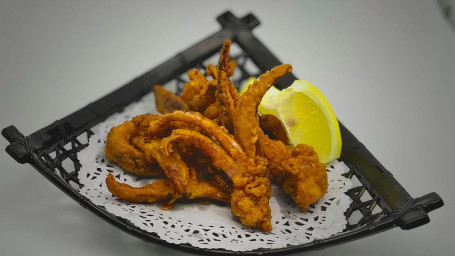 Ika Geso(Fried Squid Legs) With Ponzu Sauce