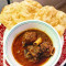 4 Luchi With Mutton Kosha