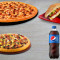 12 Inches Large Spicy Chicken Pizza 8 Inches Small Chicken Rocket Pizza Chicken Sandwich 500 Ml Pepsi