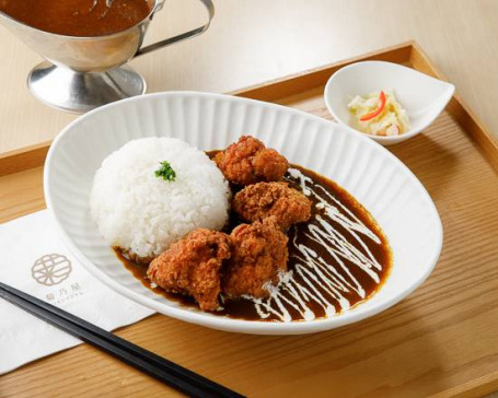 日式炸雞咖哩飯套餐 Fried Chicken Nuggets Curry With Rice And Saladset