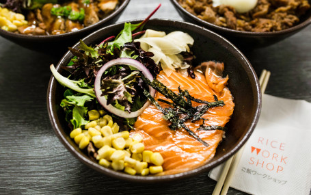 Fresh Salmon Rice Bowl