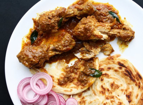 Chicken Curry With Parathas