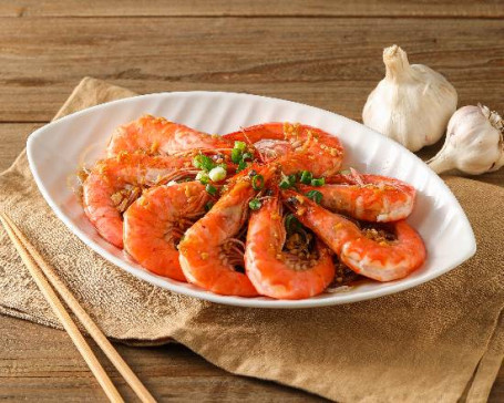 蒜蓉蒸蝦 Steamed Shrimp With Minced Garlic