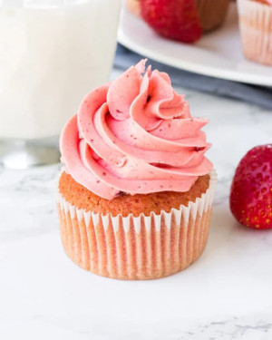 Satisfying Strawberry Cupcake