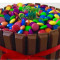 Full Kitkat Gems Cake (Eggless)