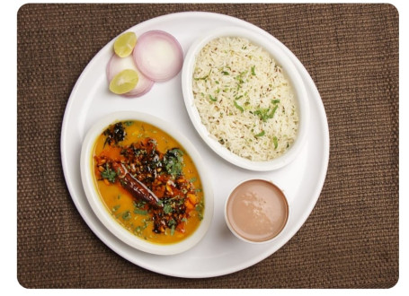 Daal Fry Jeera Rice Salad Butter Milk