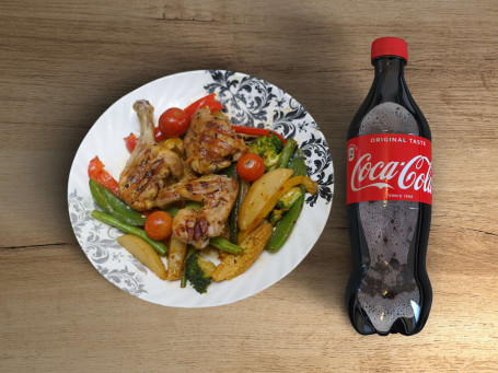 Grilled Chicken (3 Pcs) With Veggie Coke 750 Ml Pet Bottle