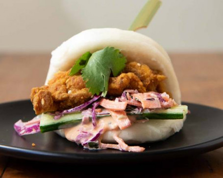 Fried Chicken And Asian Slaw Bao Bun