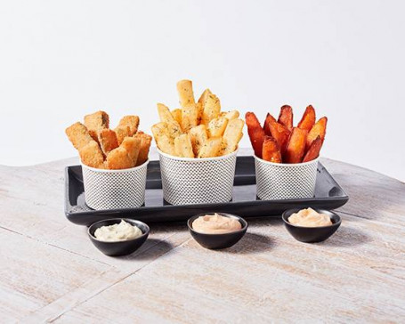 Chips-Share-Teller Mit Süßkartoffel-Zucchini