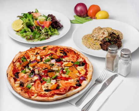 Pizza Secondi Piatti And Italian Garden Salad Deal