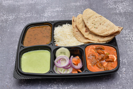 Mushroom Masala Kaali Dal Choice Of Rotis/ Rice Salad