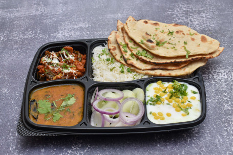 Mixed Veg Dal Tadka Choice Of Rotis Rice Raita Salad