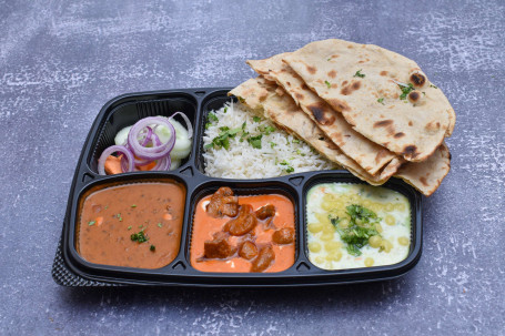 Mushroom Masala Kaali Dal Choice Of Rotis Rice Raita Salad