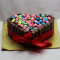 Heart Shape Full Chocolate Kitkat Gems Cake